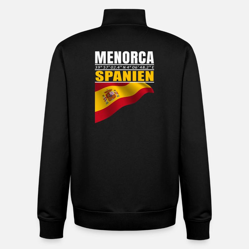 Minorque - Sweat zippé unisexe en coton bio Stanley/Stella - noir