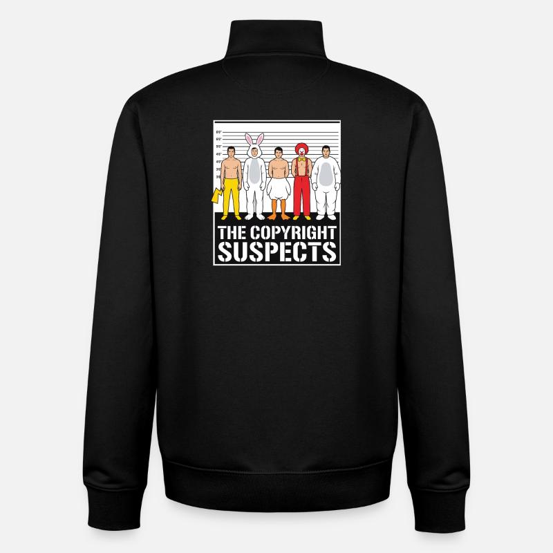 the copyright suspects - Sweat zippé unisexe en coton bio Stanley/Stella - noir