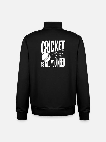 Cricket is all you need - Unisex Organic Zip Sweatshirt by Stanley/Stella - black