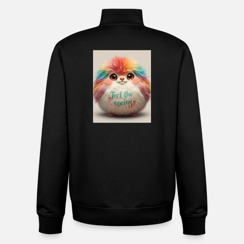 Fühle das Frühlingsplüsch-Tier - Unisex Organic Zip Sweatshirt von Stanley/Stella - Schwarz