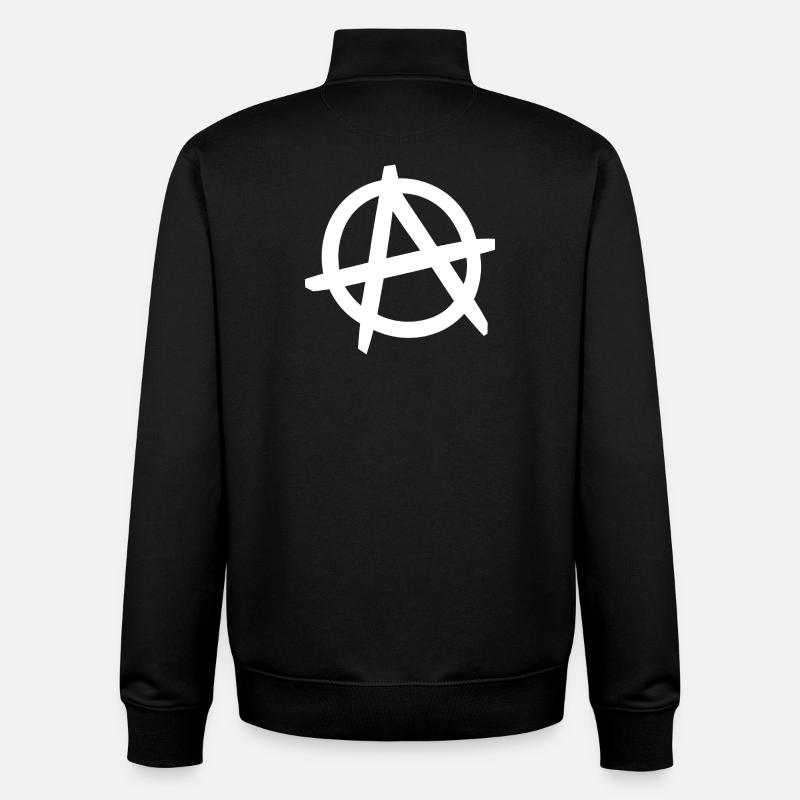 The Couching Dad "Anarchy" - Unisex Organic Zip Sweatshirt by Stanley/Stella - black