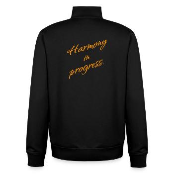 Harmony in Progress – Balance & Mindset - Unisex Organic Zip Sweatshirt by Stanley/Stella - black - Back - AI Model Male 185 light (185cm)