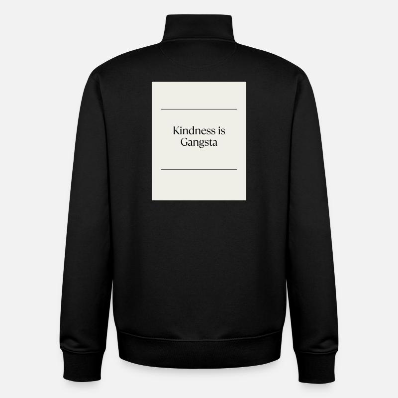 Inhimillisyys_on_uusi_musta-3 - Unisex Organic Zip Sweatshirt von Stanley/Stella - Schwarz