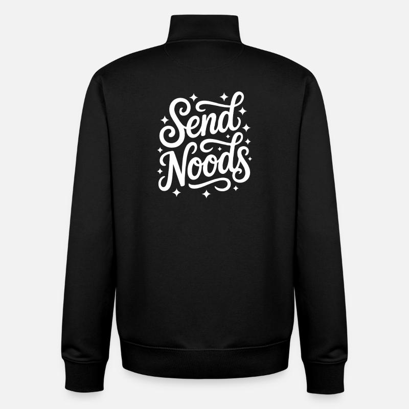 Envoyez des ramen aux nouilles - Sweat zippé unisexe en coton bio Stanley/Stella - noir