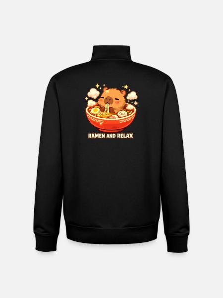 Ramen and Relax - Unisex Organic Zip Sweatshirt von Stanley/Stella - Schwarz