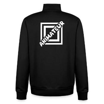 Job Animateur - Unisex Organic Zip Sweatshirt von Stanley/Stella - Schwarz - Hinten - AI Model Male 185 light (185cm)