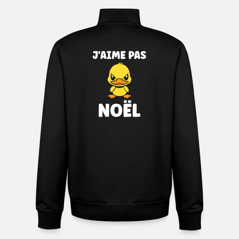 I don't like Christmas - Unisex Organic Zip Sweatshirt by Stanley/Stella - black