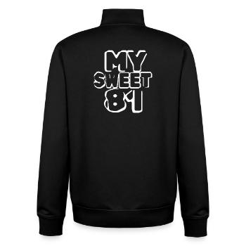 Suess 81 - Unisex Organic Zip Sweatshirt von Stanley/Stella - Schwarz - Hinten - AI Model Male 185 light (185cm)