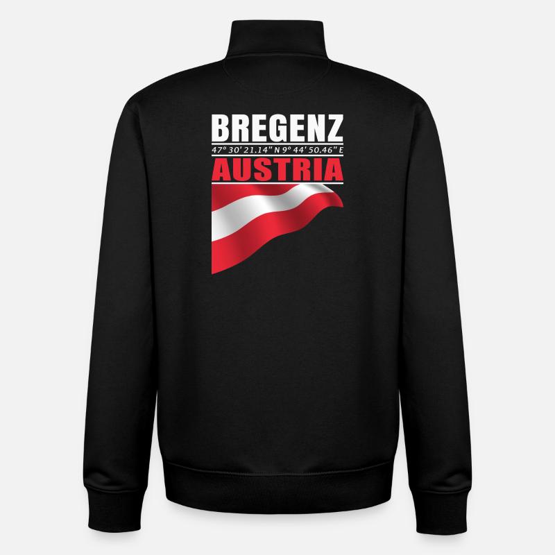 Bregenz - Sweat zippé unisexe en coton bio Stanley/Stella - noir