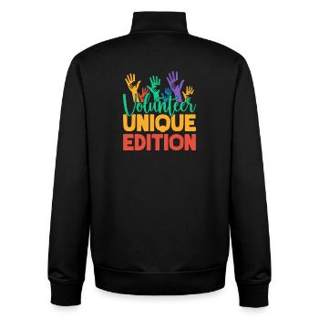 Volunteer Appreciation Unique Edition Volunteer - Unisex Organic Zip Sweatshirt von Stanley/Stella - Schwarz - Hinten - AI Model Male 185 light (185cm)
