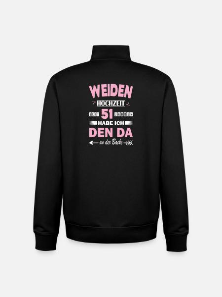51 Years Relationship Anniversary Wedding Anniversary - Unisex Organic Zip Sweatshirt by Stanley/Stella - black