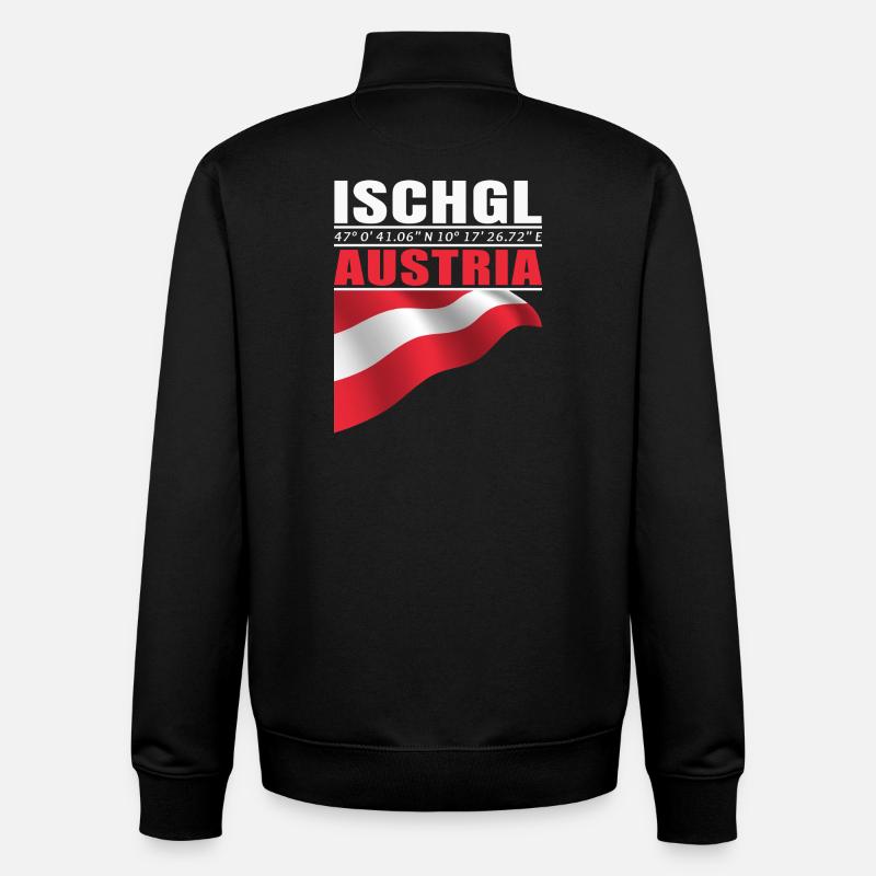 Ischgl - Sweat zippé unisexe en coton bio Stanley/Stella - noir