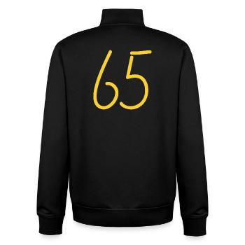 65 - Unisex Organic Zip Sweatshirt by Stanley/Stella - black - Back - AI Model Male 185 light (185cm)