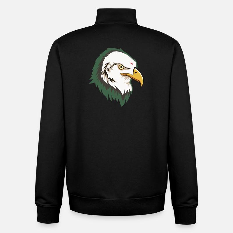 Eagle Head - Unisex Organic Zip Sweatshirt von Stanley/Stella - Schwarz
