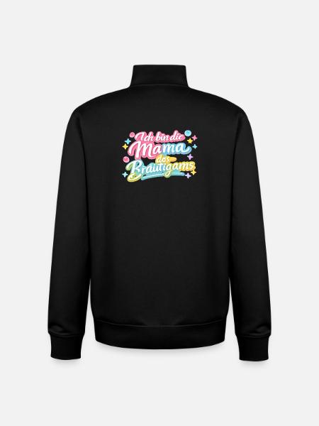 Mama des Bräutigams Geschenkidee - Unisex Organic Zip Sweatshirt von Stanley/Stella - Schwarz