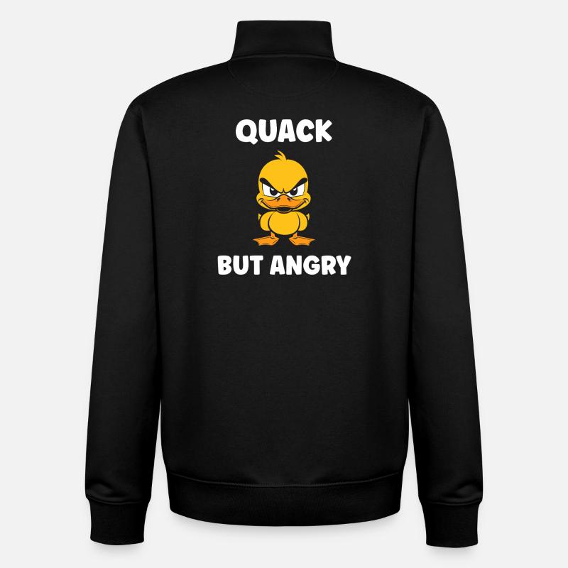 Furious Duck Rebellious Attitude - Unisex Organic Zip Sweatshirt by Stanley/Stella - black