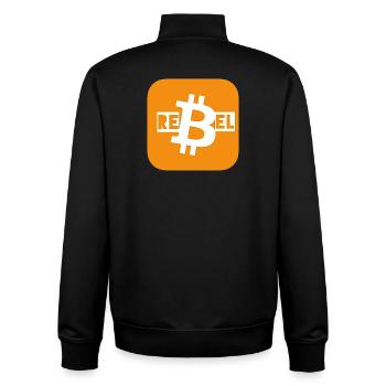 Bitcoin Rebel - Sweat zippé unisexe en coton bio Stanley/Stella - noir - Dos - AI Model Male 185 light (185cm)