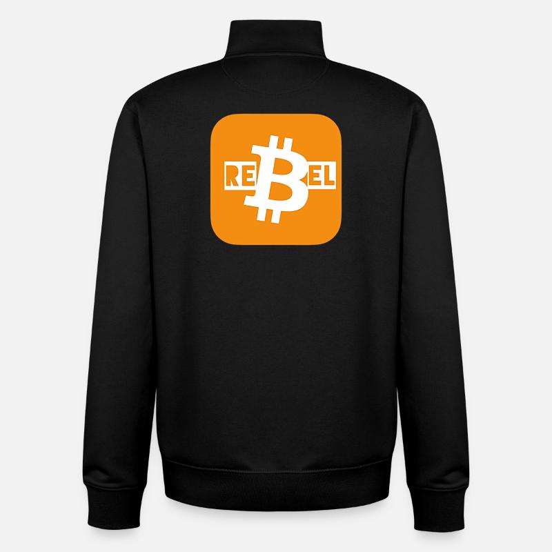 Bitcoin Rebel - Sweat zippé unisexe en coton bio Stanley/Stella - noir