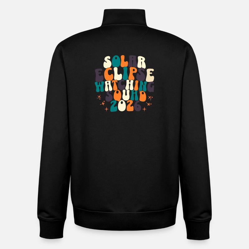 Solar Eclipse Watching Squad 2026 - Unisex Organic Zip Sweatshirt von Stanley/Stella - Schwarz