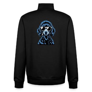 Schwarzer Pudel - Unisex Organic Zip Sweatshirt von Stanley/Stella - Schwarz - Hinten - AI Model Male 185 light (185cm)