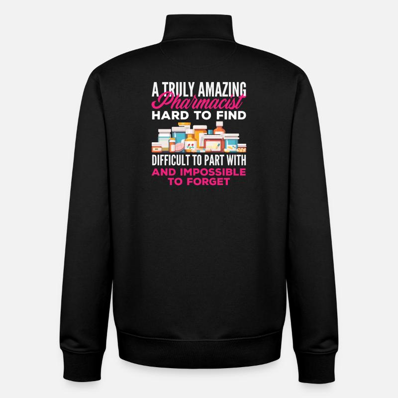 Pharmacien Technicien Pharmaceutique - Sweat zippé unisexe en coton bio Stanley/Stella - noir