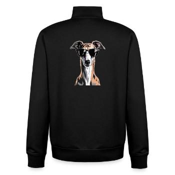Greyhound Windhund - Unisex Organic Zip Sweatshirt von Stanley/Stella - Schwarz - Hinten - AI Model Male 185 light (185cm)