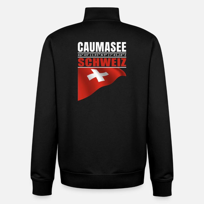 Lac de Cauma - Sweat zippé unisexe en coton bio Stanley/Stella - noir