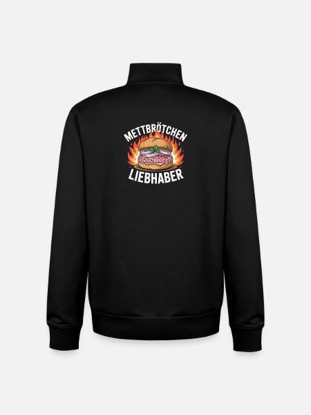 Mettbrötchen Lover - Funny German Memes - Unisex Organic Zip Sweatshirt by Stanley/Stella - black