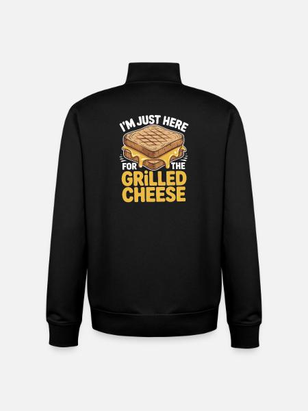 Grilled Cheese Lover - I'm Just Here - Unisex Organic Zip Sweatshirt by Stanley/Stella - black