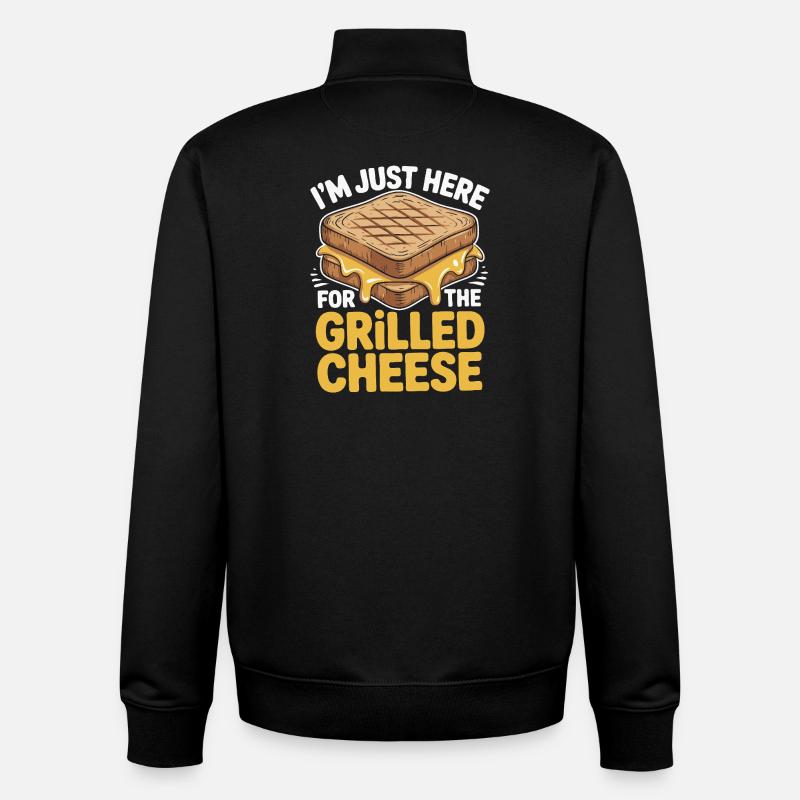Grilled Cheese Lover - I’m Just Here - Unisex Organic Zip Sweatshirt von Stanley/Stella - Schwarz