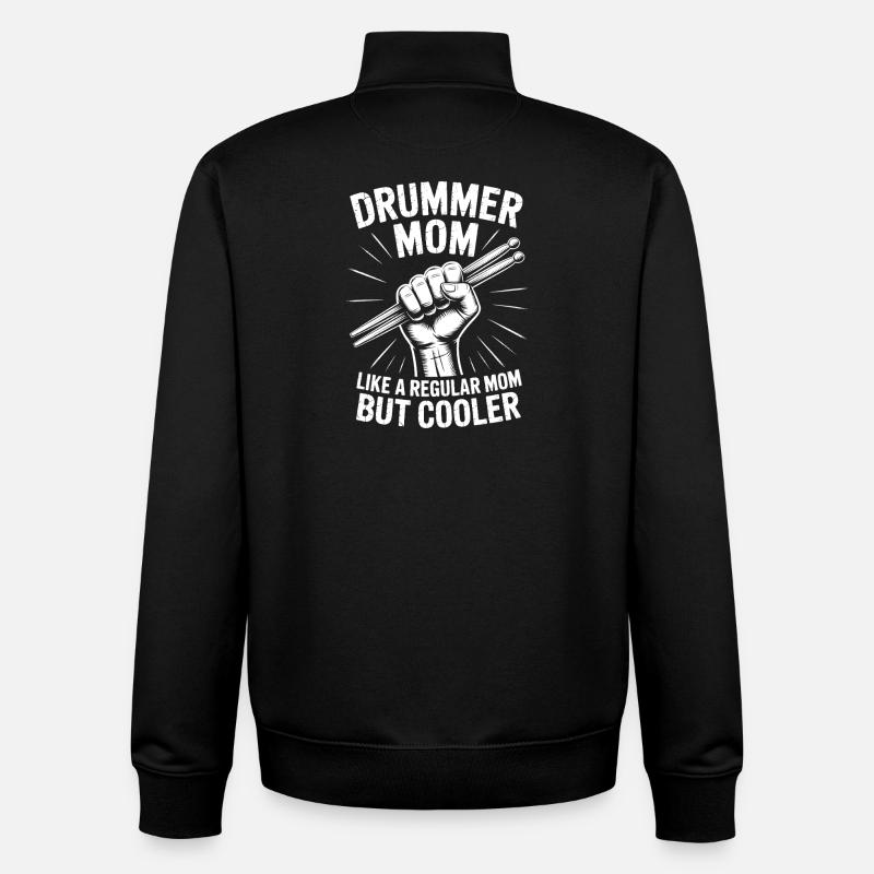 Drummer Saying Funny Drummer Gift - Unisex Organic Zip Sweatshirt by Stanley/Stella - black