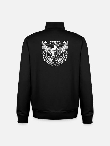 Eagle in heraldic style - Unisex Organic Zip Sweatshirt by Stanley/Stella - black