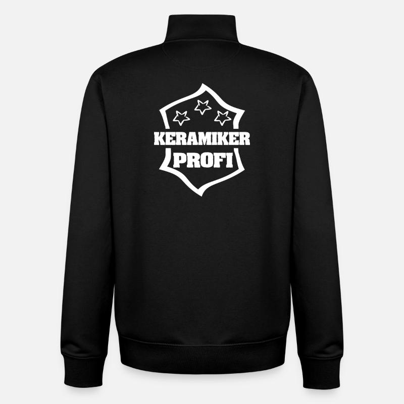 Gift for ceramists - Unisex Organic Zip Sweatshirt by Stanley/Stella - black
