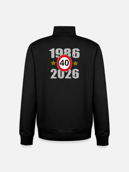 1986–2026: 40th anniversary - Unisex Organic Zip Sweatshirt by Stanley/Stella - black