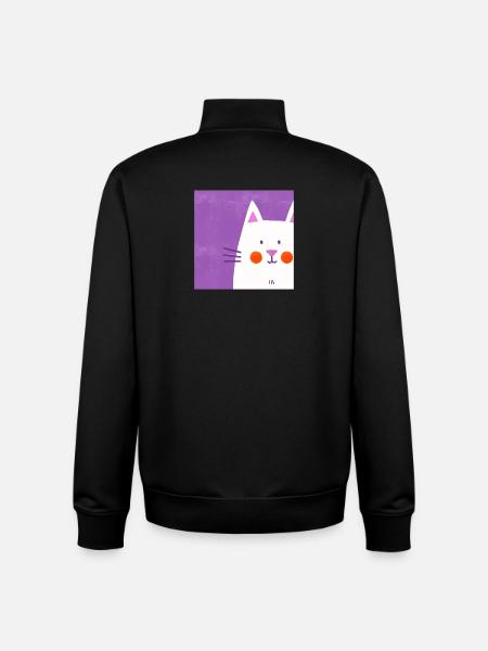 Katzenfreund - Unisex Organic Zip Sweatshirt von Stanley/Stella - Schwarz
