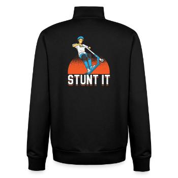 Stunt It Scooter Trick Rider Design - Unisex Organic Zip Sweatshirt von Stanley/Stella - Schwarz - Hinten - AI Model Male 185 light (185cm)