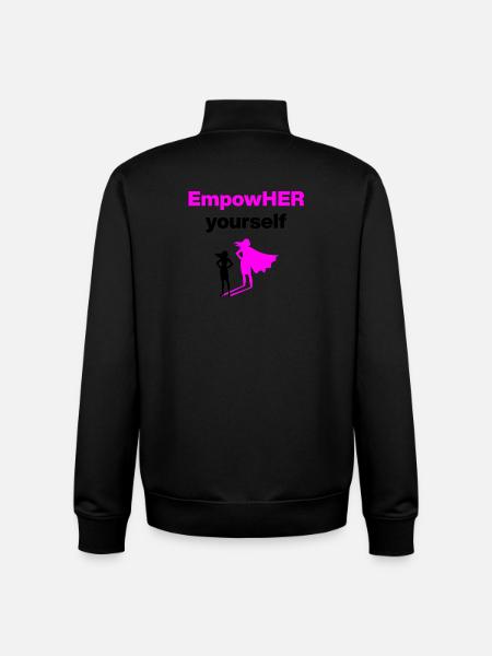 EMPOHER YOURSELF PINK EMPOWERMENT SUPERHELDIN - Unisex Organic Zip Sweatshirt von Stanley/Stella - Schwarz