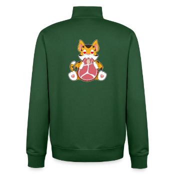 Tiger Fleisch - Unisex Organic Zip Sweatshirt von Stanley/Stella - Flaschengrün - Hinten - AI Model Male 185 dark (185cm)