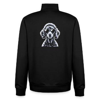 Weisser Pudel - Unisex Organic Zip Sweatshirt von Stanley/Stella - Schwarz - Hinten - AI Model Male 185 light (185cm)