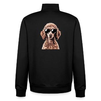 Brauner Pudel - Unisex Organic Zip Sweatshirt von Stanley/Stella - Schwarz - Hinten - AI Model Male 185 light (185cm)