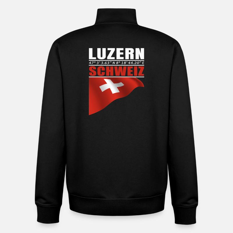 Luzerne - Sweat zippé unisexe en coton bio Stanley/Stella - noir