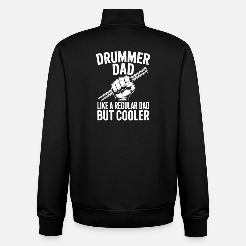 Drummer Saying Funny Drummer Gift - Unisex Organic Zip Sweatshirt by Stanley/Stella - black