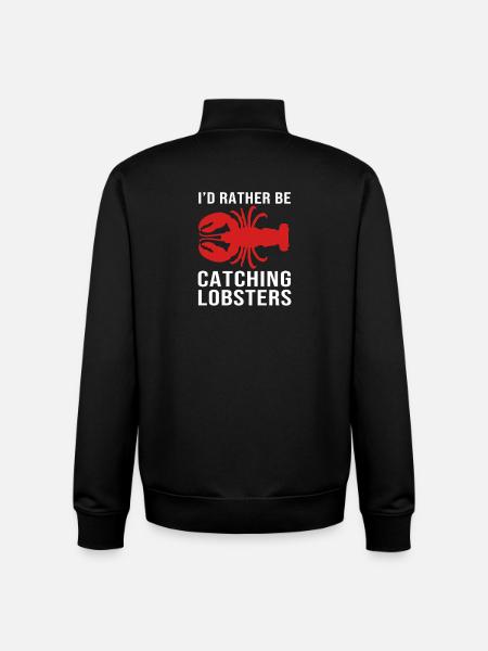 Spiny lobster, seafood, lobster, lobster - Unisex Organic Zip Sweatshirt by Stanley/Stella - black