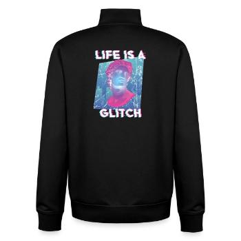 80er Retro Streetwear Vaporwave Vintage Ästhetik - Unisex Organic Zip Sweatshirt von Stanley/Stella - Schwarz - Hinten - AI Model Male 185 light (185cm)