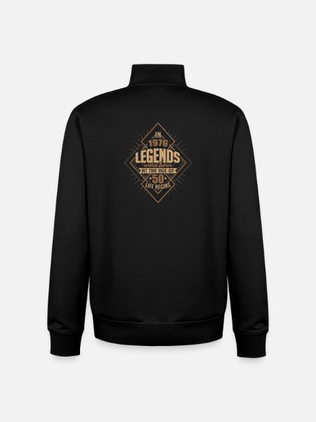 50 legend urodzin urodzonych w 1976 roku Życie się zaczyna - Bluza unisex rozpinana z bawełny organicznej Stanley/Stella - czarny
