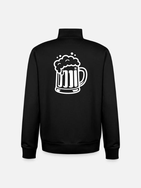 Bierkrug Comic Bier - Unisex Organic Zip Sweatshirt von Stanley/Stella - Schwarz