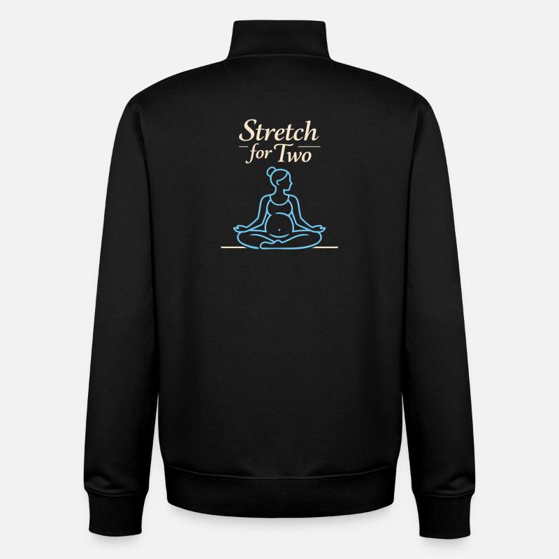 Mère enceinte de yoga prénatal - Sweat zippé unisexe en coton bio Stanley/Stella - noir