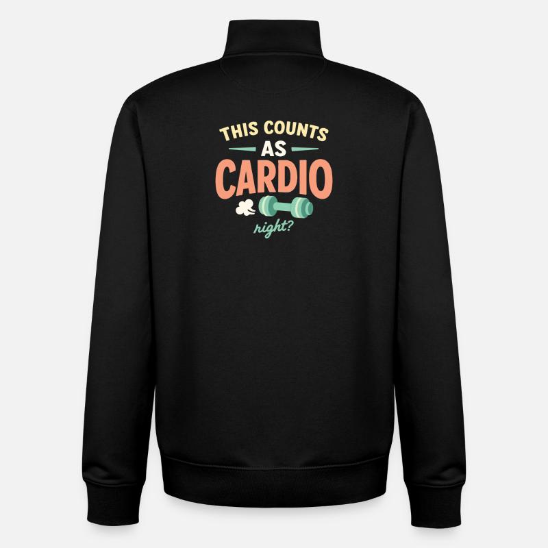 Mère enceinte de yoga prénatal - Sweat zippé unisexe en coton bio Stanley/Stella - noir