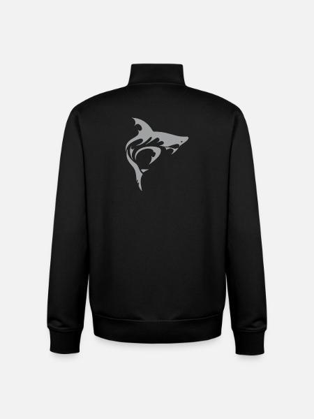 Shark - Unisex Organic Zip Sweatshirt by Stanley/Stella - black