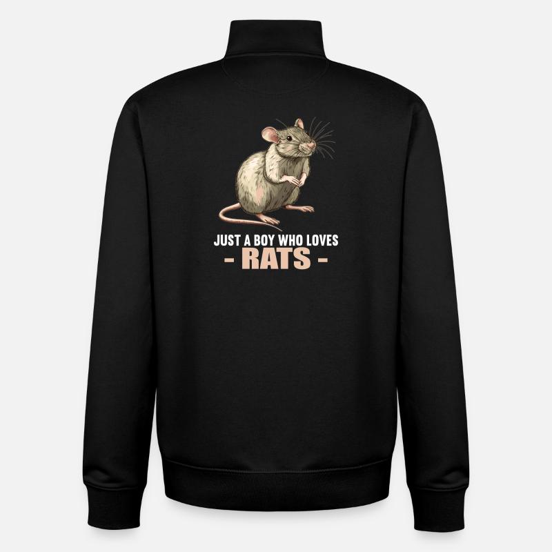Ratten Ratte - Unisex Organic Zip Sweatshirt von Stanley/Stella - Schwarz